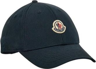 Moncler Caps, female, Black, Size: ONE SIZE Logo-patch Baseball Cap