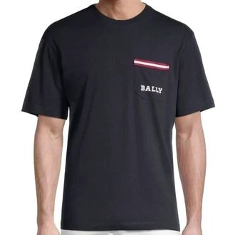 Bally Short Sleeve Pocket T-Shirt In Navy Blue