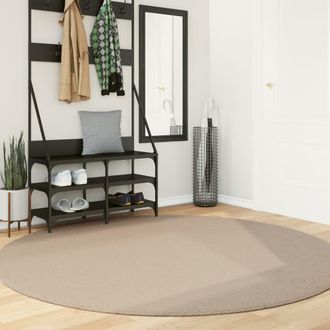 vidaXL Vidaxl - Alfombra De Pelo Corto Suave Lavable Huarte Arena &Oslash; 200 Cm