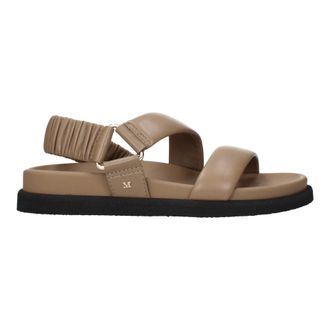 Max Mara Platte Sandalen - Dames - Schoenen - Bruin - Maat: 40 EU Leer