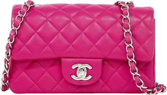 Chanel Mini Timeless Single Flap Pink Leather Bag