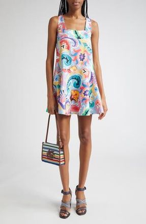 Etro Paisley Square Neck Minidress in Stampa Blue at Nordstrom Rack, Size 0 Us / 36 It