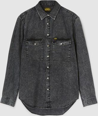 Gas Denim herenoverhemd in reguliere pasvorm DADDY SHIRT 73BM