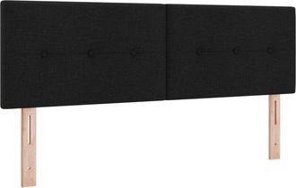 vidaXL Cabecero Led Con Luces De Tiras Led Manual Negro 160 Cm Tela Vidaxl