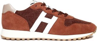 Hogan H429 Suede And Fabric Brick Sneakers