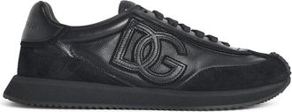 Dolce & Gabbana Cushion Black Leather Sneakers