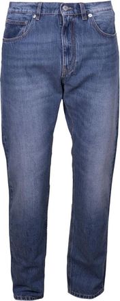 Mauro Grifoni Slim Fit Jeans, male, Blue, W38, Arrow Baggy Cropped Jeans