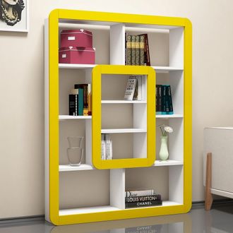 Dmora Estanter&iacute;a Caltrano, Biblioteca 8 Estantes, Instalaci&oacute;n Libre, Estructura Vertical, 108x22x140h Cm Blanco