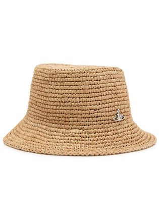 Vivienne Westwood Orb Raffia Bucket hat - Beige - L