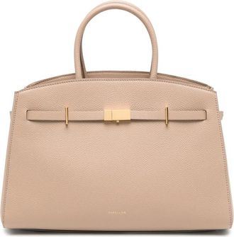 DeMellier Midi Hudson Grained Leather Tote Bag