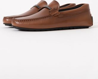 Boss Orange by Hugo Boss Mens Noel Loafers in Brown Leather - Size UK 12