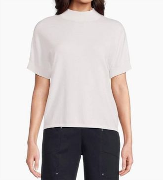 Elliott Lauren Modal High Neck Sweaters In Cream