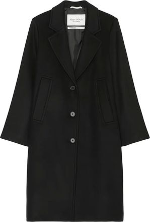Marc O'Polo Cappotto monopetto in lana - Nero