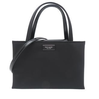 Kate Spade New York Black Leather Nylon Tote Bag (Pre-Owned)