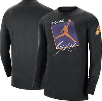 Jordan Brand Mens Jordan Brand Black Phoenix Suns Courtside Max 90 Vintage Wash Statement Edition Long Sleeve T-Shirt at Nordstrom, Size Xxx-Large
