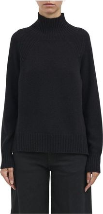 Dondup Maglia Regular-Fit Collo Alto - Dames - Coltruien - Zwart - S - Wol - Truien & Vesten
