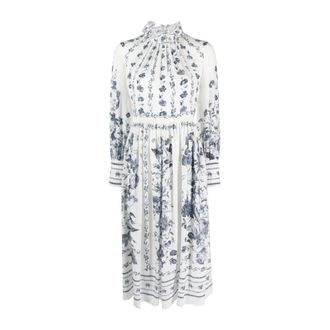 Erdem Draped Midi Shirt Dress - female - Erdem - Shirt Dresses - White - M - Dresses