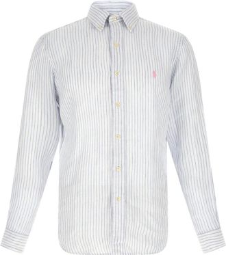 Polo Ralph Lauren Gestreepte Linnen Blouse - Heren - Casual Overhemden - Veelkleurig - L - Linnen - Overhemden