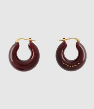 Vanessa Baroni Boucles doreilles Circlet Bordeaux Marble