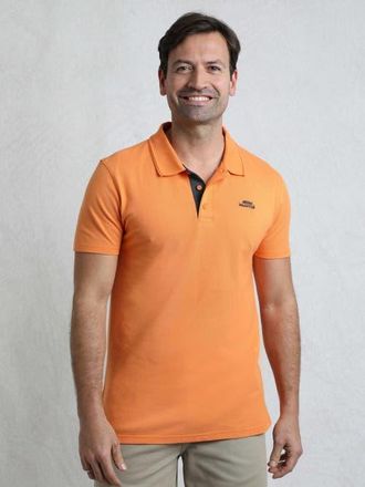 Weird Fish Miles Pique Polo in Pumpkin at Nordstrom, Size Xxx-Large