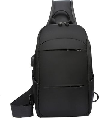 Generic Men Chest Bag Shoulder Crossbody Bag Large Capacity Multifunctional Backpack USB Charging Backpack Handbags for Women Shoulder Bags (Black, One Size)