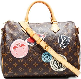 Louis Vuitton Borsa a mano Speedy Bandouliere 30 World Tour 2016 - Marrone