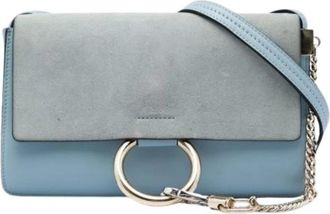 Chlo&eacute; Pre-owned Faye Crossbody - Dames - Vintage Schoudertas - Blauw - ONE Size - Leer - Vintage