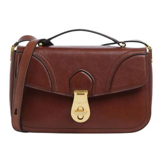 The Bridge Mia Crossbody Tas - Dames - Tassen - Bruin - Maat: ONE Size Katoen