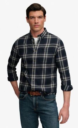 Superdry Katoenen Houthakkersshirt, Blauw