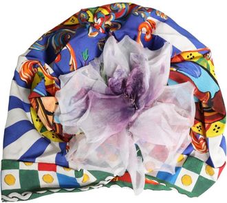 Dolce & Gabbana Carretto Motif Turban - unisex - Hoeden - Veelkleurig - ONE Size - Katoen - Accessoires