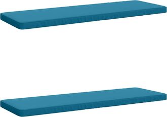 vidaXL Cojines Para Banco De 2 Piezas Vught 2 Uds. 100% Poli&eacute;ster Vidaxl