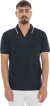 Emporio Armani Poloshirt met korte mouwen - Heren - Polos - Blauw - L - Katoen - Tops