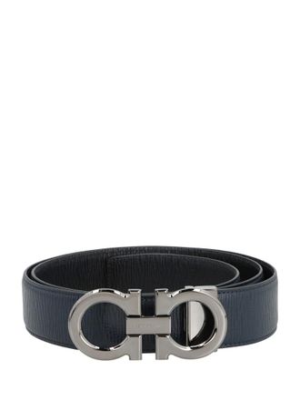 Ferragamo Navy Blue Cut To Size Reversible Belt