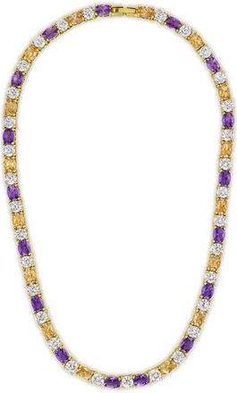 Sterling Forever Ophelia Tennis Necklace in Gold at Nordstrom