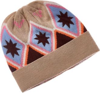 Brodie Fairisle Pom Pom Cashmere Beanie