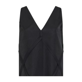 Maison Margiela Mouwloze top met V-hals - Dames - Tops zonder mouwen - Zwart - XS - Tops