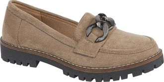 Shoes By Emma Ladies Loafer with Chunky Chain Trim Sizes 4-8 (Mink, UK Footwear Size System, Adult, Women, Numeric, Medium, 6)