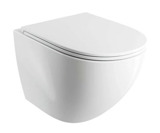 Omnires Omnires Ottawa Comfort - Inodoro Suspendido Con Asiento Softclose, Rimless, Blanco Brillante Ottawacspmwbp