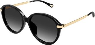 Chlo&eacute; CH0358SK Asian Fit 001 Womens Sunglasses Black Size 59