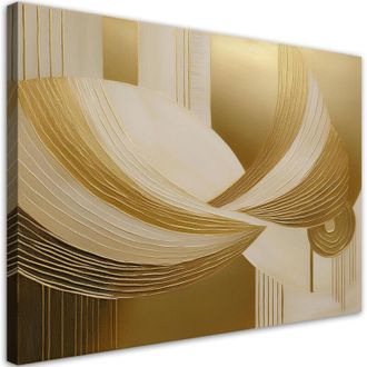 Artgeist Artgeist - Quadro su tela, Astrazione Oro 3D - 120x80
