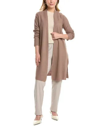 Eileen Fisher Long Linen-Blend Cardigan