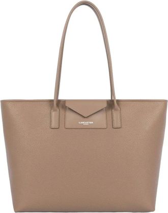 Lancaster Maya Double Tote - Dames - Tassen - Beige - Maat: ONE Size Vinyl