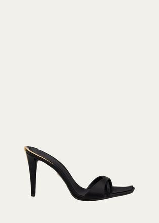 Giuseppe Zanotti 90mm Crystal Back Satin Mule Sandals