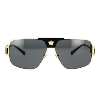 Versace Sunglasses, unisex, Yellow, 63 MM, Pillow Shape Sunglasses