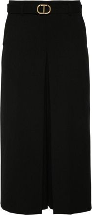 Twin-Set belted trousers - women - Viscose/Wool/Polyester/Elastane/Acetate/Polyester - 46 - Black