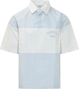 Givenchy Tweekleurig Geborduurd Katoenen Poloshirt - Heren - Polos - Veelkleurig - 3XS - Katoen - Tops