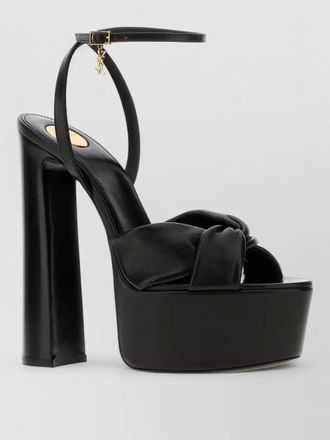 Saint Laurent nappa leather franciane platform knot sandals