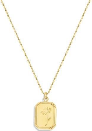 Set & Stones Audrey Birth Flower Pendant Necklace in Gold/july - Waterlily at Nordstrom