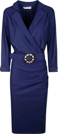 La Petite Robe Di Chiara Boni belted wrap dress - Blue
