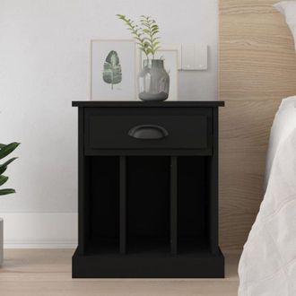 vidaXL Mesita De Noche Negro 43x36x50 Cm Vidaxl